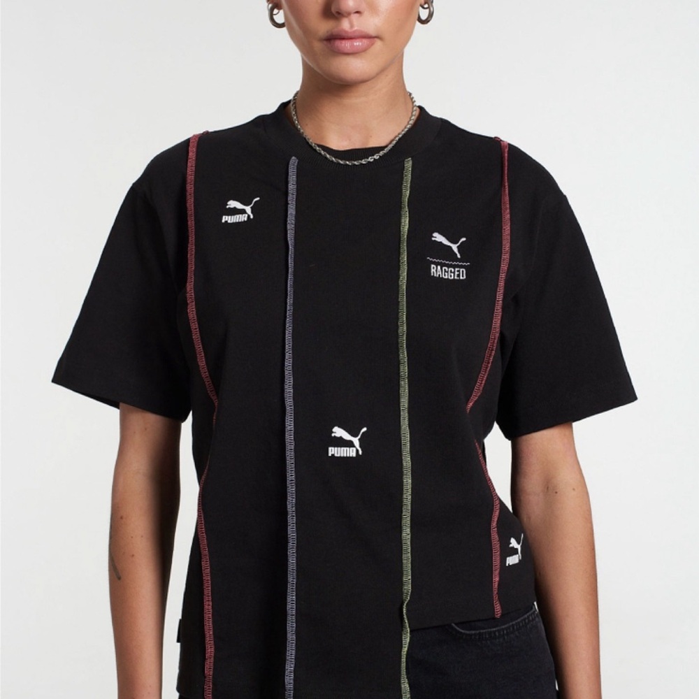 PUMA X THE RAGGED PRIEST BLACK JERSEY TEE